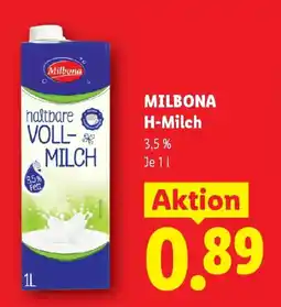 Lidl MILBONA H-Milch Angebot