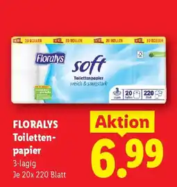 Lidl FLORALYS Toiletten- papier 3-lagig Angebot