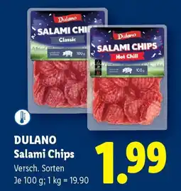 Lidl Dulano salami chips Angebot