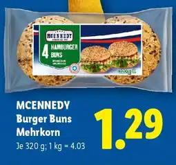 Lidl MCENNEDY Burger Buns Mehrkorn Angebot