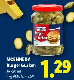Lidl MCENNEDY Burger Gurken Angebot