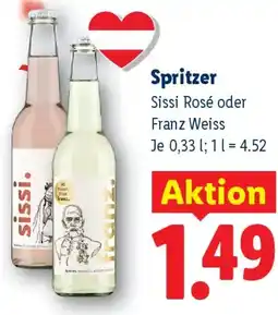 Lidl Spritzer Sissi Rosé oder Franz Weiss Angebot