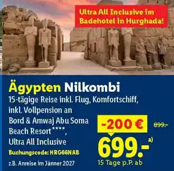 Lidl Ägypten Nilkombi Angebot