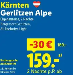 Lidl Kärnten Gerlitzen Alpe Angebot