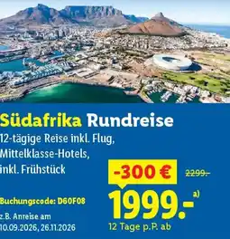 Lidl Südafrika Rundreise Angebot