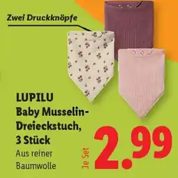 Lidl Lupilu baby musselin- dreieckstuch, 3 stück Angebot
