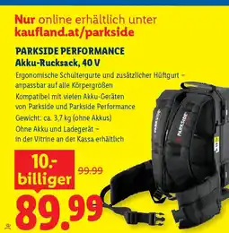 Lidl Parkside performance akku-rucksack, 40 v Angebot
