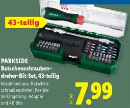 Lidl PARKSIDE Ratschenschrauben- dreher-Bit-Set, 43-teilig Angebot