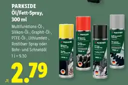Lidl PARKSIDE Öl/Fett-Spray, 300 ml Angebot