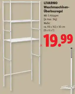 Lidl LIVARNO Waschmaschinen- Überbauregal Angebot