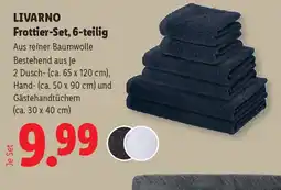 Lidl LIVARNO Frottier-Set, 6-teilig Angebot