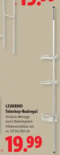 Lidl LIVARNO Teleskop-Badregal Angebot