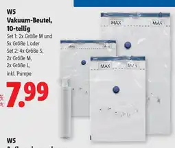 Lidl W5 Vakuum-Beutel, 10-teilig Angebot