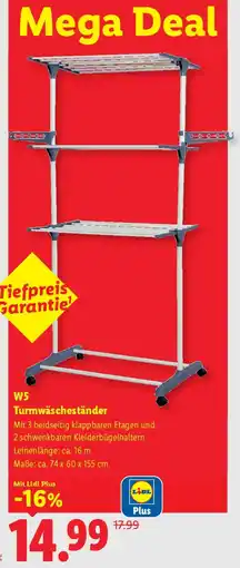 Lidl W5 Turmwäscheständer Angebot