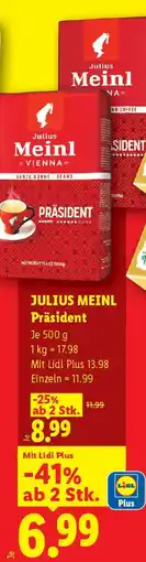 Lidl JULIUS MEINL Präsident Angebot