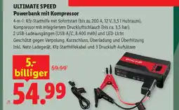 Lidl ULTIMATE SPEED Powerbank mit Kompressor Angebot