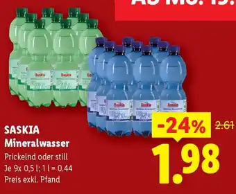 Lidl Saskia mineralwasser Angebot
