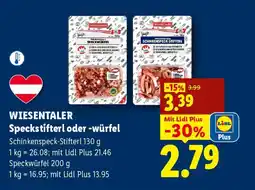 Lidl Wiesentaler speckstifterl oder -würfel Angebot