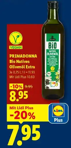 Lidl PRIMADONNA Bio Natives Olivenöl Extra Angebot
