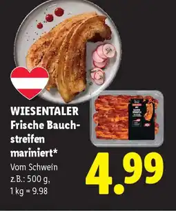 Lidl Wiesentaler frische bauch- streifen mariniert Angebot
