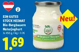 Lidl Ein gutes stück heimat bio-bergbauern naturjoghurt Angebot