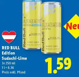 Lidl Red bull edition sudachi-lime Angebot