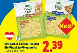 Lidl Ein gutes stück heimat bio pizzakäse/mozzarella Angebot