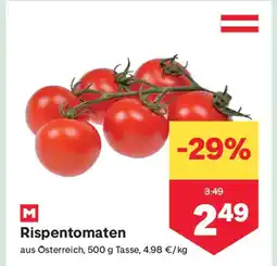 MPreis Rispentomaten Angebot