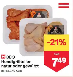 MPreis BBQ Hendlgrillteller natur oder gewürzt Angebot