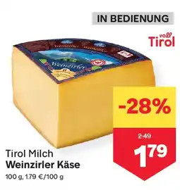 MPreis Tirol milch weinzirler käse Angebot