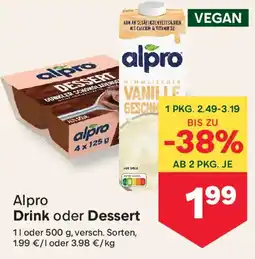 MPreis Alpro Drink oder Dessert Angebot