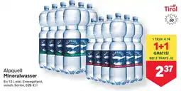 MPreis Alpquell Mineralwasser Angebot