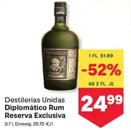 MPreis Destilerias unidas diplomático rum reserva exclusiva Angebot