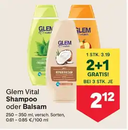 MPreis Glem vital shampoo oder balsam Angebot