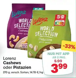 MPreis Lorenz cashews oder pistazien Angebot