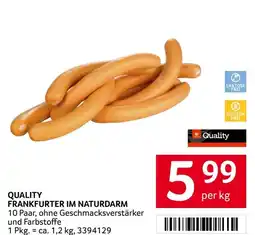 Transgourmet Quality frankfurter im naturdarm Angebot