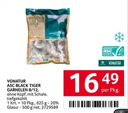 Transgourmet Vonatur asc black tiger garnelen 8/12, Angebot