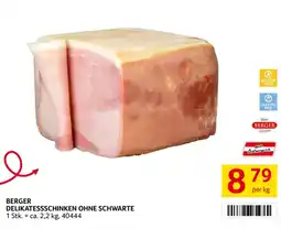 Transgourmet Berger delikatessschinken ohne schwarte Angebot