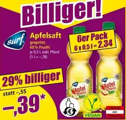 Norma Surf Apfelsaft Angebot