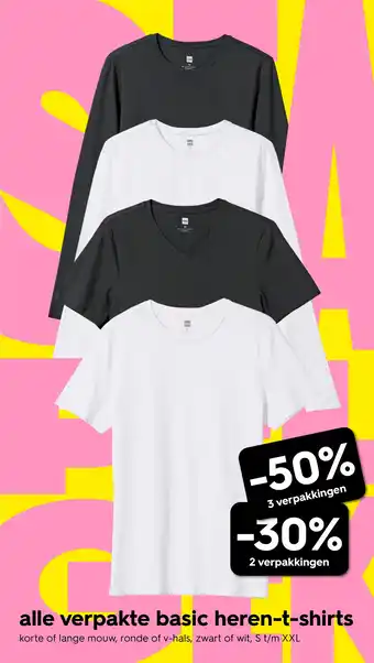 HEMA alle verpakte basic heren-t-shirts Angebot