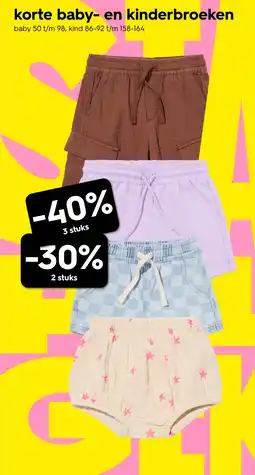 HEMA korte baby- en kinderbroeken Angebot