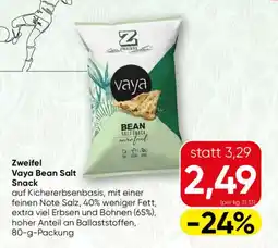 SPAR Gourmet Zweifel vaya bean salt snack Angebot
