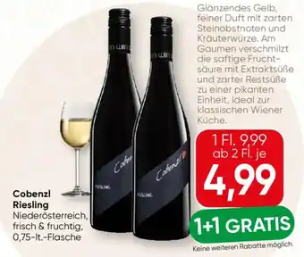SPAR Gourmet Cobenzl Riesling Angebot