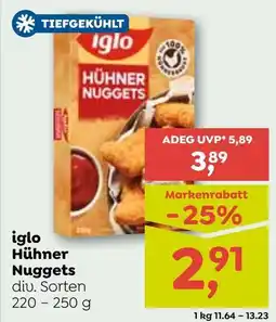 ADEG iglo Hühner Nuggets diu. Sorten Angebot