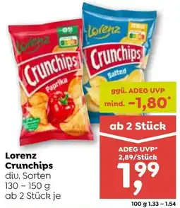 ADEG Lorenz Crunchips diu. Sorten Angebot