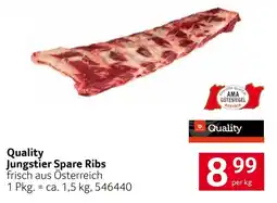Transgourmet Jungstier Spare Ribs Angebot