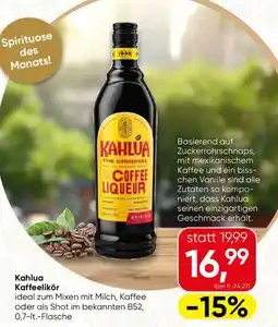 SPAR Gourmet Kahlua Kaffeelikör Angebot