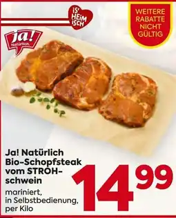 Billa Ja! Natürlich Bio-Schopfsteak vom STROH- schwein Angebot