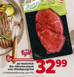 Billa Ja! natürlich bio-minutensteak vom weidejungrind Angebot