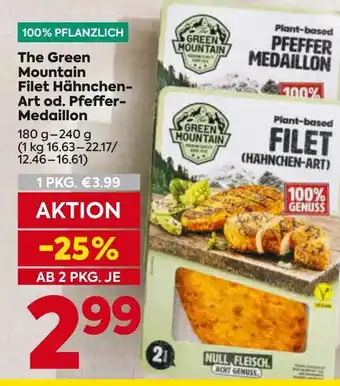 The green mountain filet hähnchen- art od. pfeffer- medaillon
